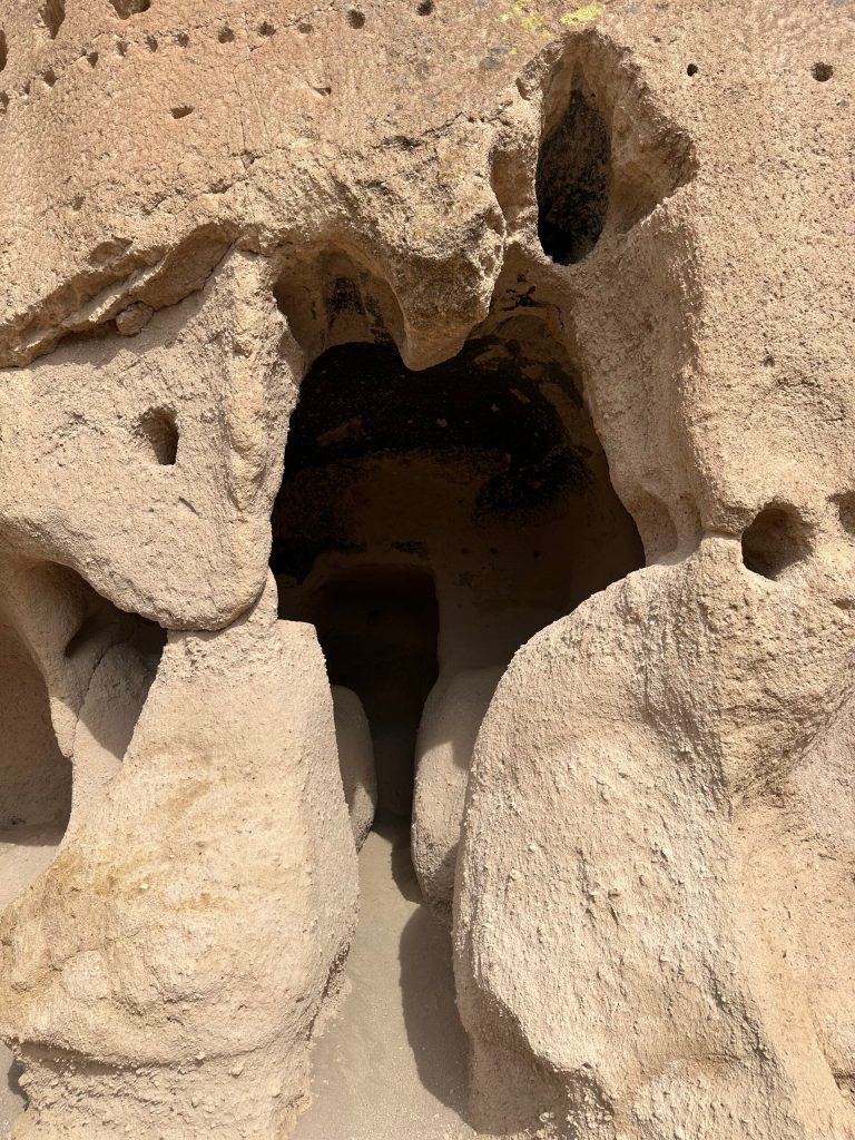 Puye Cliff Dwellings Room carved out of the rock