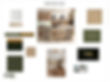 Inspiration mood board for the Drifter Vans 2025 Show Van, featuring color palettes, textures, and design elements for the interior.