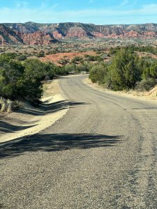 Scenic drive in Palo Duro Canyon State Park, Texas
