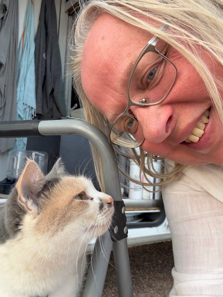 Me and Lucky wandering in Arizona