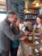 drifter clients at coffee shop